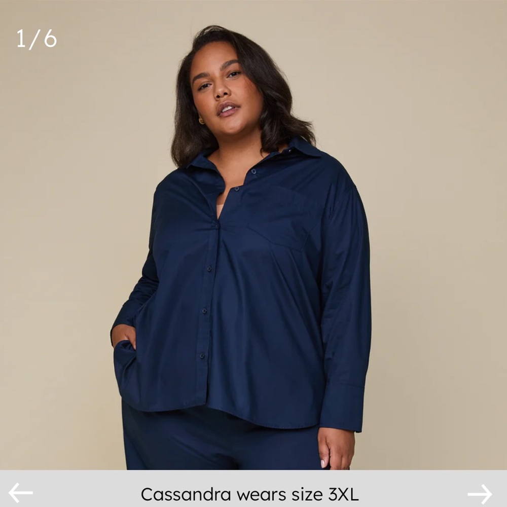 Harper Wilde Classic Poplin Pajama Shirt. Brand new with Tags.